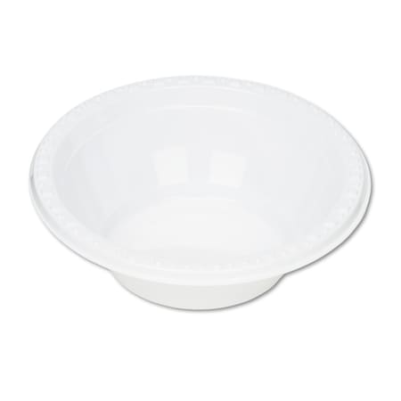 Tablemate Plastic Dinnerware, Bowl, 5 oz, White, PK125 5244WH